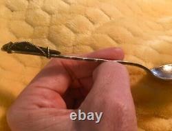 Early Rare Sterling SHREVE & CO NORMAN Hammered Native American Arrow Head Spoon