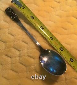 Early Rare Sterling SHREVE & CO NORMAN Hammered Native American Arrow Head Spoon