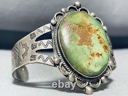 Early Rare Vintage Navajo Royston Turquoise Sterling Silver Bracelet