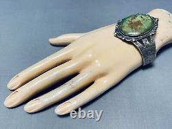 Early Rare Vintage Navajo Royston Turquoise Sterling Silver Bracelet