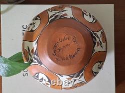 Early Shyatesa White Dove Polychrome 5 Acoma Pueblo Pottery Bowl Olla 1984 Bird