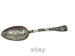 Early Sterling Hand Tooled Stamped Native Designs Fred Harvey Era Spoon