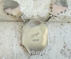 Early TROY LANER Navajo Dine Sterling Silver ZIA SUN Stamped Necklace