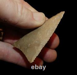 Early Triangular Texas Authentic Indian Arrowhead Artifact Collectible Relic