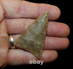 Early Triangular Texas Translucent Indian Arrowhead Artifact Collectible Relic