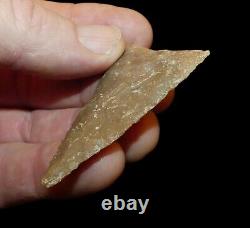 Early Triangular Texas Translucent Indian Arrowhead Artifact Collectible Relic