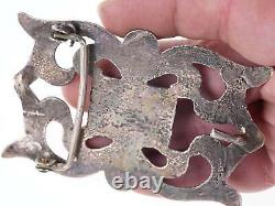 Early Tufa Cast Native American Turquoise/sterling belt buckle