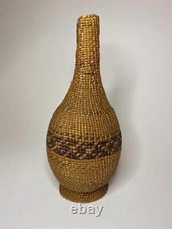 Early Tulare Lake California YOKUT Bottle BASKET Native American Indian