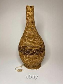 Early Tulare Lake California YOKUT Bottle BASKET Native American Indian