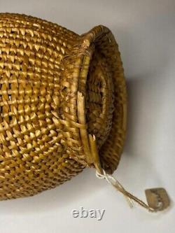 Early Tulare Lake California YOKUT Bottle BASKET Native American Indian