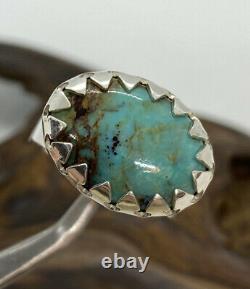 Early Ultra Rare Carolyn Pollack Relios Sterling Silver Turquoise Ring Size 8