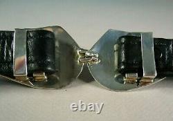 Early Unsigned NAVAJO TOMMY JACKSON Sterling Silver 10 Bears Concho Belt