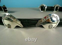 Early Unsigned NAVAJO TOMMY JACKSON Sterling Silver 10 Bears Concho Belt