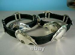 Early Unsigned NAVAJO TOMMY JACKSON Sterling Silver 10 Bears Concho Belt