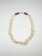 Early Vtg Native American White Coral Navajo Sterling Silver Bench Bead Necklace