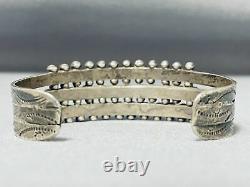 Early Vintage 1930's/40's Navajo Cerrillos Turquoise Sterling Silver Bracelet