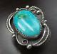 Early Vintage Anna Begay Native American Navajo Sterling Silver & Turquoise Ring