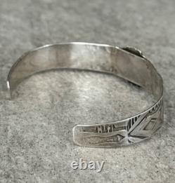 Early Vintage Fred Harvey Era Navajo Cerrillos Turquoise sterling Bracelet