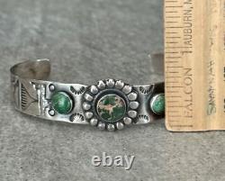 Early Vintage Fred Harvey Era Navajo Cerrillos Turquoise sterling Bracelet