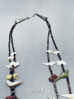 Early Vintage Kewa Santo Domingo Animal Fetish Sterling Silver Necklace