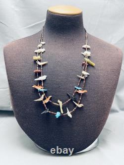 Early Vintage Kewa Santo Domingo Animal Fetish Sterling Silver Necklace