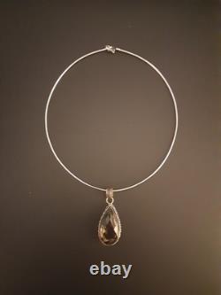 Early Vintage Native American HUGE Purple Amethyst Pendant 925 Sterling Silver