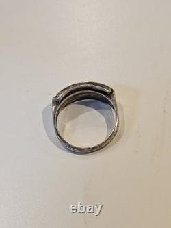 Early Vintage Native American Zuni Cerrillos 925 Turquoise Sterling Silver Ring