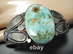 Early Vintage Navajo Royston Turquoise Sterling Silver Bracelet