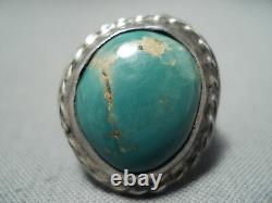 Early Vintage Navajo Royston Turquoise Sterling Silver Ring Old