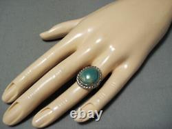 Early Vintage Navajo Royston Turquoise Sterling Silver Ring Old