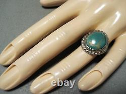 Early Vintage Navajo Royston Turquoise Sterling Silver Ring Old