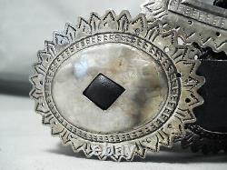 Early Vintage Navajo Sterling Silver Coin Concho Belt