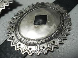 Early Vintage Navajo Sterling Silver Coin Concho Belt