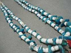 Early Vintage Santo Domingo Navajo Vintage Turquoise Jacla Necklace Old