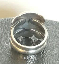 Early Vintage Sterling Silver Pacific Northwest Haida Made Sun Ring Size 8.5