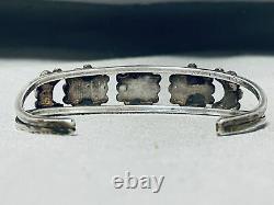 Early Vintage Zuni Navajo Cerrillos Turquoise Sterling Silver Bracelet