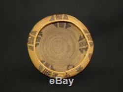 Early Yokuts Polychrome Degikup Basket, Native American Indian, Circa 1900