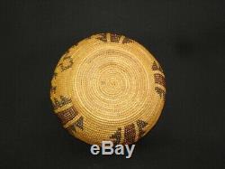 Early Yokuts Polychrome Degikup Basket, Native American Indian, Circa 1900