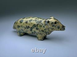Early Zuni Carved Stone Bear Fetish By Leekya Deyuse (d.) Native American