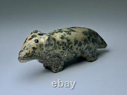 Early Zuni Carved Stone Bear Fetish By Leekya Deyuse (d.) Native American