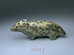 Early Zuni Carved Stone Bear Fetish By Leekya Deyuse (d.) Native American