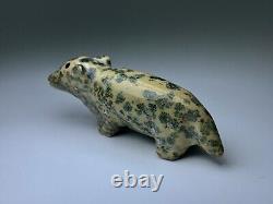 Early Zuni Carved Stone Bear Fetish By Leekya Deyuse (d.) Native American