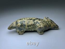 Early Zuni Carved Stone Bear Fetish By Leekya Deyuse (d.) Native American