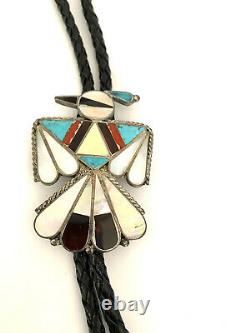 Early Zuni Sterling Bolo Thunderbird