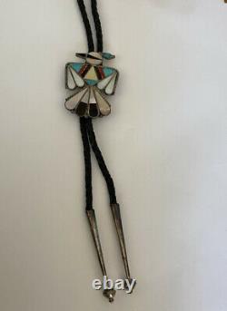 Early Zuni Sterling Bolo Thunderbird