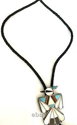 Early Zuni Sterling Bolo Thunderbird