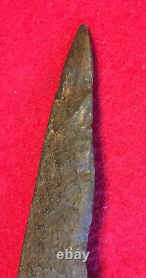 Early native American Plains Indian, bone handled knife, Repurposed Iron