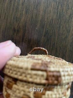 Early native American antique miniature basket