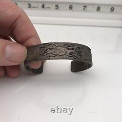 Early navajo Ingot Coin Silver Braclete