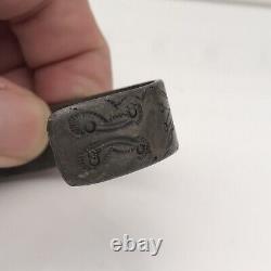 Early navajo Ingot Coin Silver Braclete